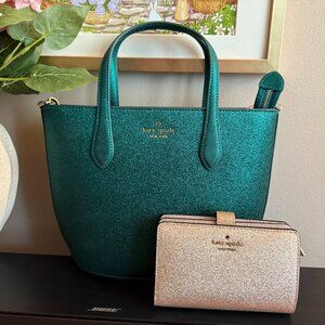 Kate Spade Glimmer Satchel with Bifold Wallet
